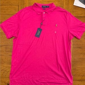 Ralph Lauren Men's Vibrant Pink Polo Shirt